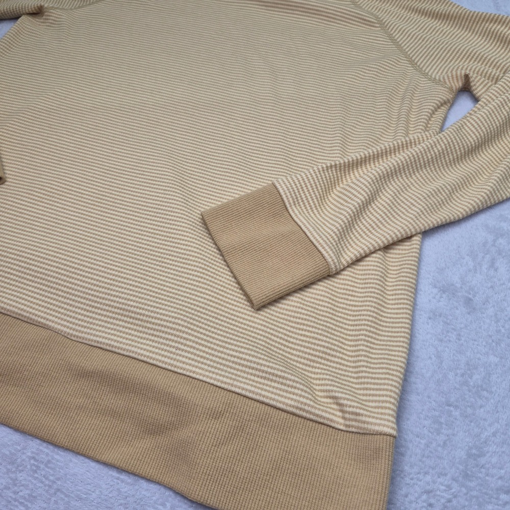 Kuhl Stria Womens L Striped Pullover Hoodie Yellow White Long Sleeve Lightweight - Picture 9 of 9